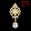 DIEZI Luxury Gold Silver Color Crystal Brooches for Women Girls Wedding Bridal Bouquet Water Drop Flower Brooch Pins Accessories