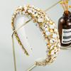 European & American Baroque Rhinestone Geometric Wide Headband - Colorful Thick Sponge Party Headdress