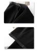 Women's Elegant High-Waisted Black and Gray Wool Blend Pencil Skirt - Autumn/Winter 2025 Collection