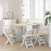 VidaXL Ensemble à manger papillon 5 pcs Corona pliable blanc bois pin, ensemble de table à manger, table et chaises à 3295717