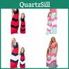 Elegantes und trendiges gestreiftes Patchwork-Langarmkleid für Damen und Kinder