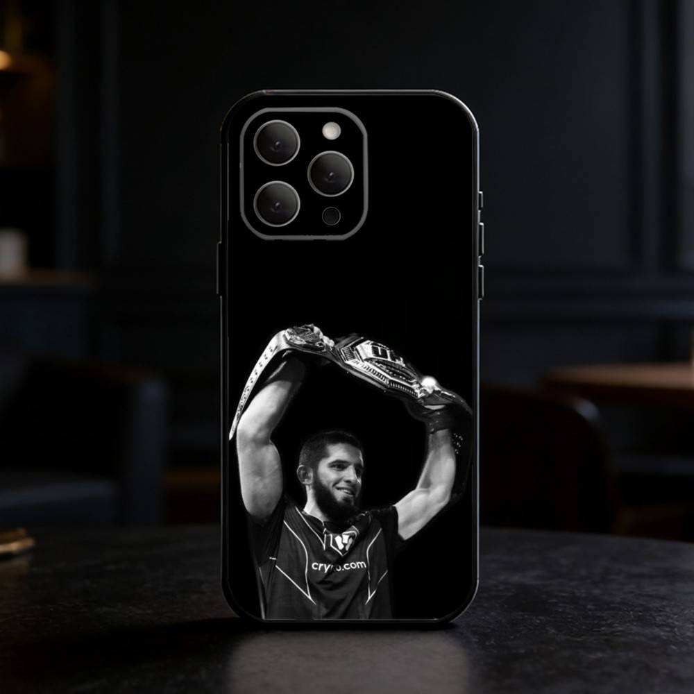 P4P Islam M-Makhachev Phone Case For iPhone 17,16,15,14,13,12,11 Plus,Pro,Max,Mini Silicone Black Soft Cover