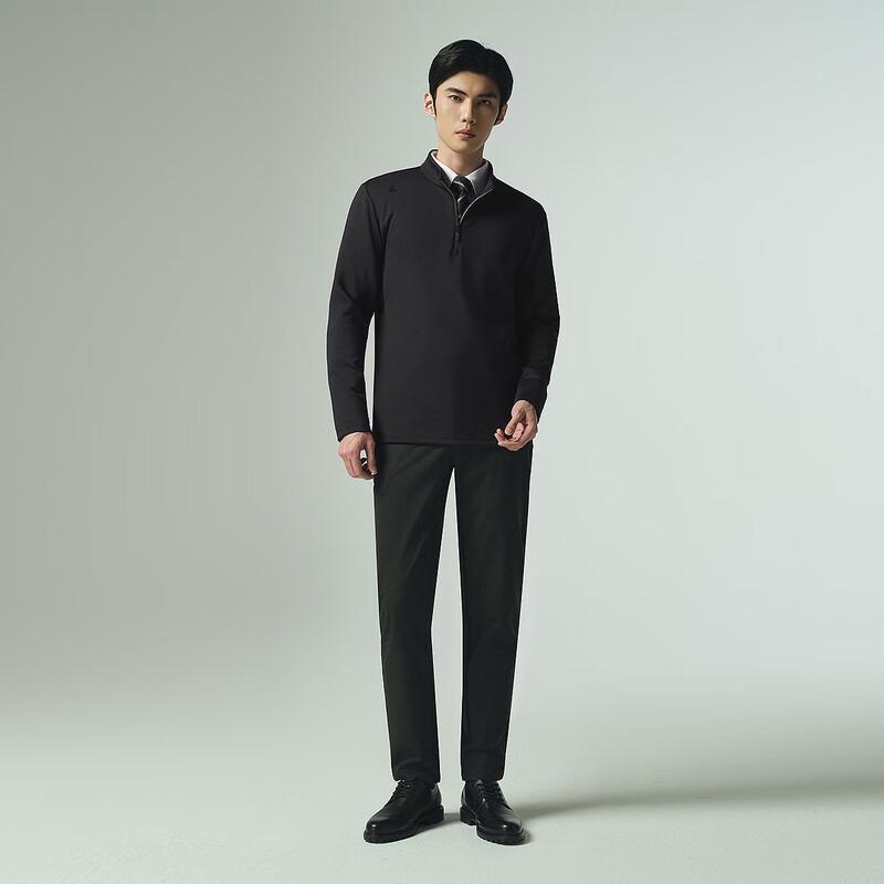 Lilang Men's Half-Zip Business Casual Long-Sleeve T-Shirt