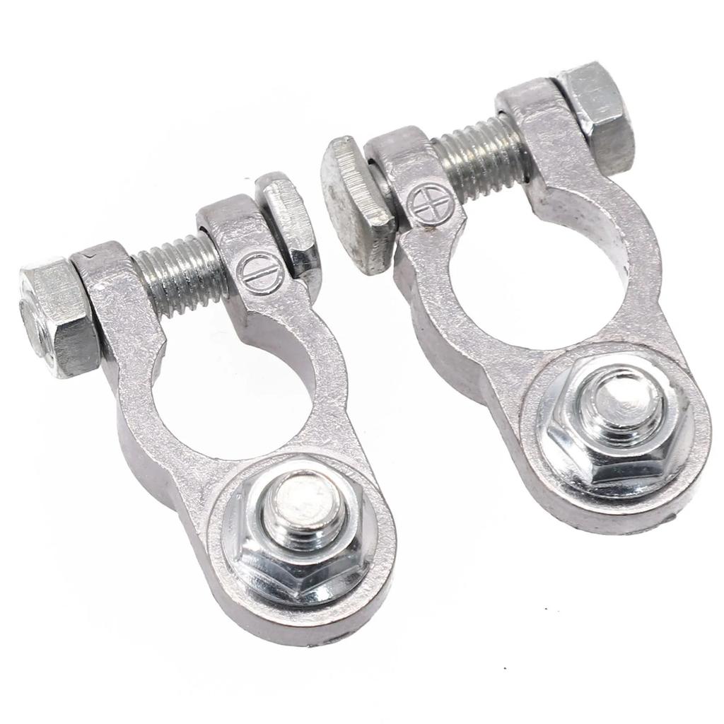1 Pair Zinc Alloy Battery Terminal Clamps Positive Negative Poles Car Screw Connector Durable Battery Terminal