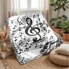 Music Notes Harmony 1 Theme blanket Lightweight Warm Flannel Blanket Decorative Throw Blanket for Home Decoration