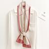 Spring and Autumn New Korean Decorative Slim Long Silk Scarf for Women, Small Neck Scarf, Ribbon Binding, Bag Strap, Headband, Winter Warm Scarf