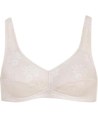Bra Made of Mesh Material That Dig In Upper Comfortable To Wear Wireless Bra BHK125 BR [Wacoal] Non-wired Cotton-blend Won't (straps, Underwire, Back)