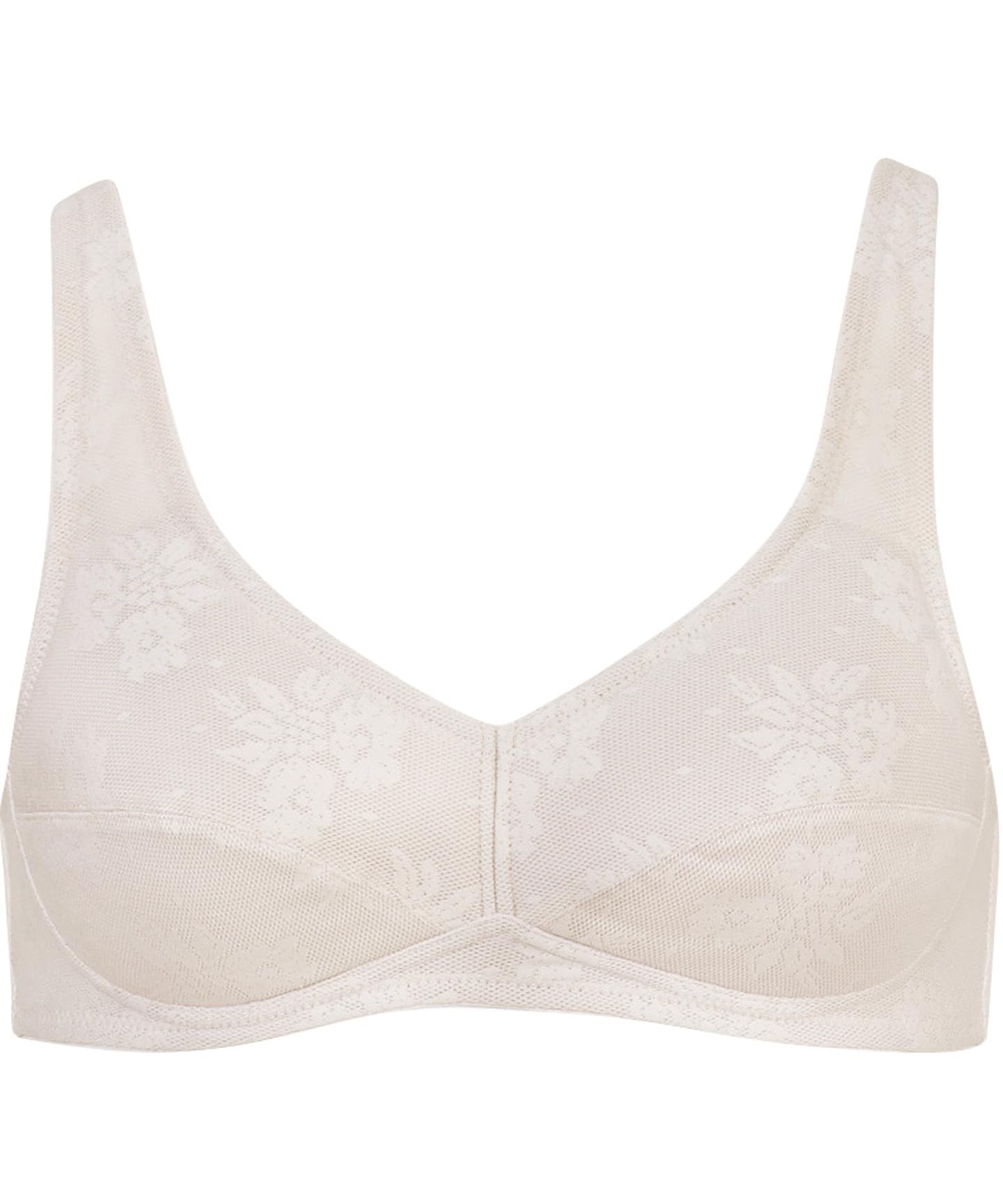 

бюстгальтер из сетчатого материала, который врезается сверху Удобный в носке Беспроводной бюстгальтер BHK125 BR [Wacoal] Без косточек из смесового хлопка не будет (бретели, косточки, спинка)