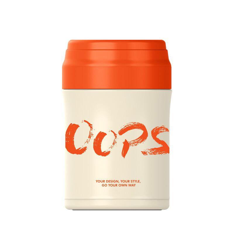 

Кружка для тушеного мяса 316 Нержавеющая сталь Вакуумная изоляция Ланч-бокс Студенты Приносят Рис на Работу Кастрюля для тушения Можно Портативный 500ml оранжевый