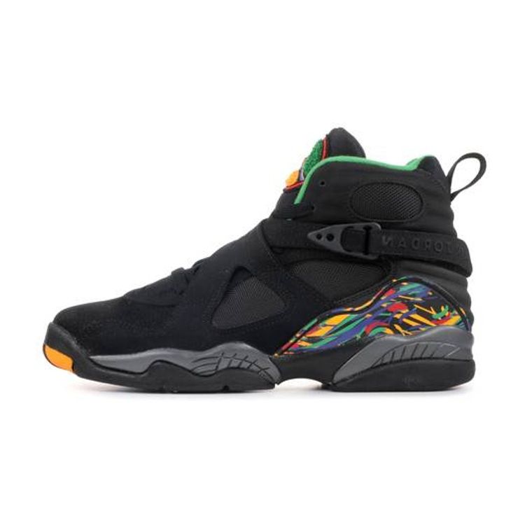

Air Jordan 8 Retro GS Tinker - Детские кроссовки Air Raid Black Light-Concord-Aloe-Verde-University-Red-Orange-Peel 305368-004