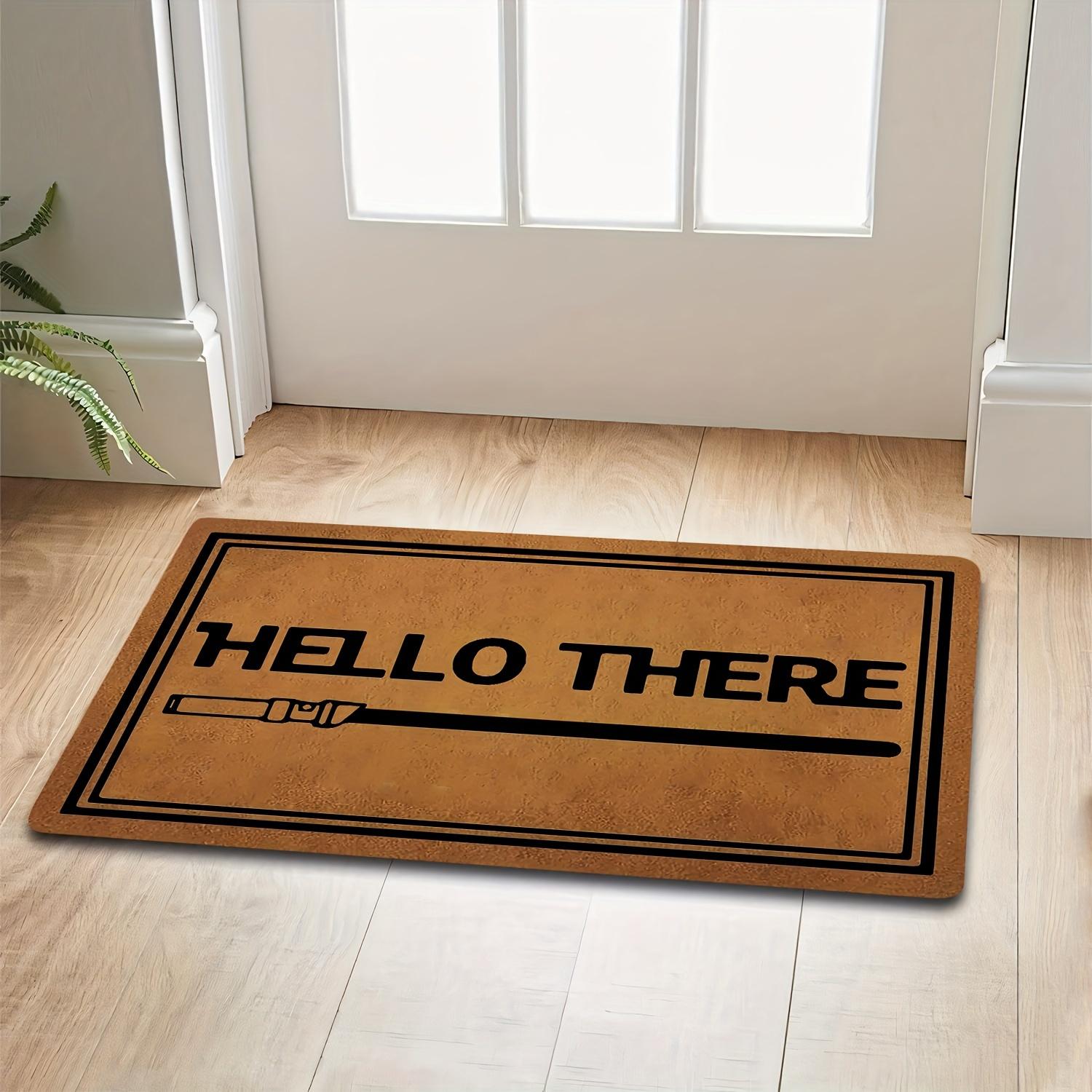 

Non-Slip Hello There Welcome Doormat Polyester Durable, Entryway Mat for Patio and High Traffic Areas 40x60cm