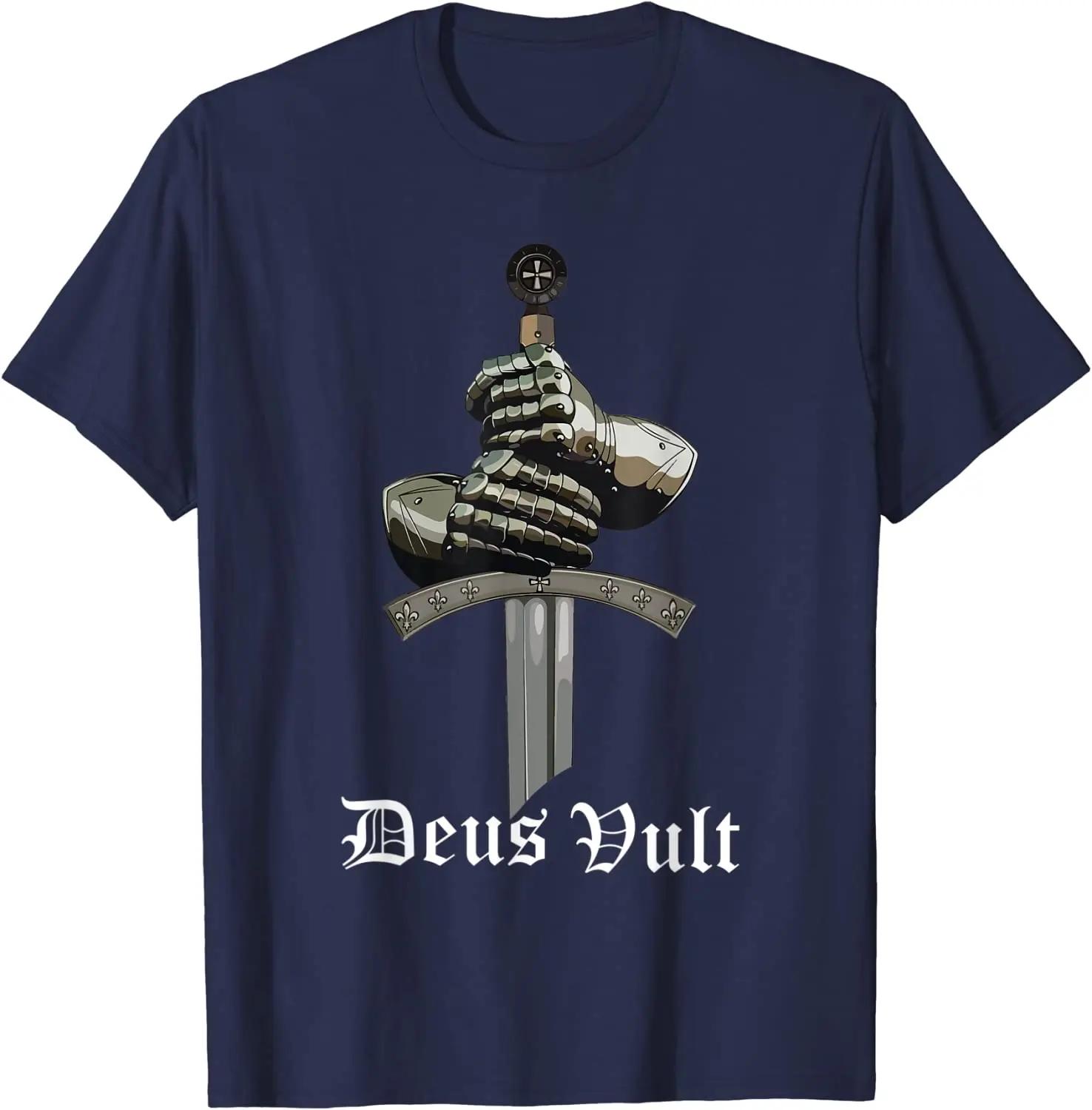 

Deus Vult - футболка Catholic Crusader Knights Templar Armor, 100% хлопок, с круглым вырезом и коротким рукавом, повседневная мужская футболка, размер S-3XL S армия зеленый