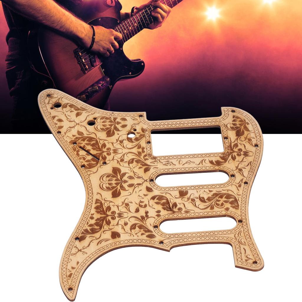 Electric Guitar Pickguard Maple Wood Carving Anti Scratch Guard Plate for ST Guitar