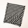 New Cashmere Plaid Scarf Autumn and Winter Women's Cashmere Scarf Black and White Plaid Thousand Birds Warm Shawl Scarf