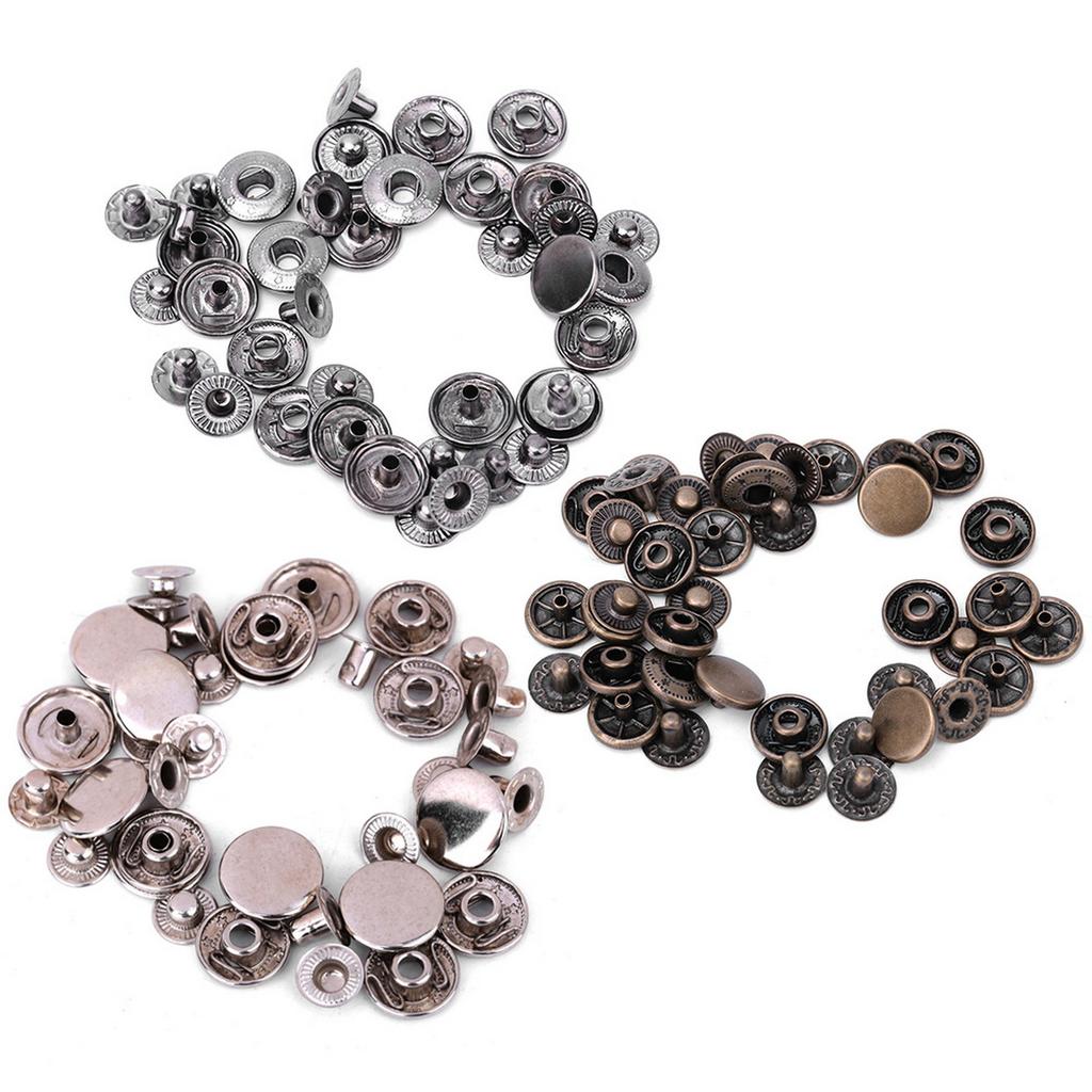 Brass  Button Snap Easy To Installed Beautiful Appearance Practical  Covered Button Kit Luggage for Clothes