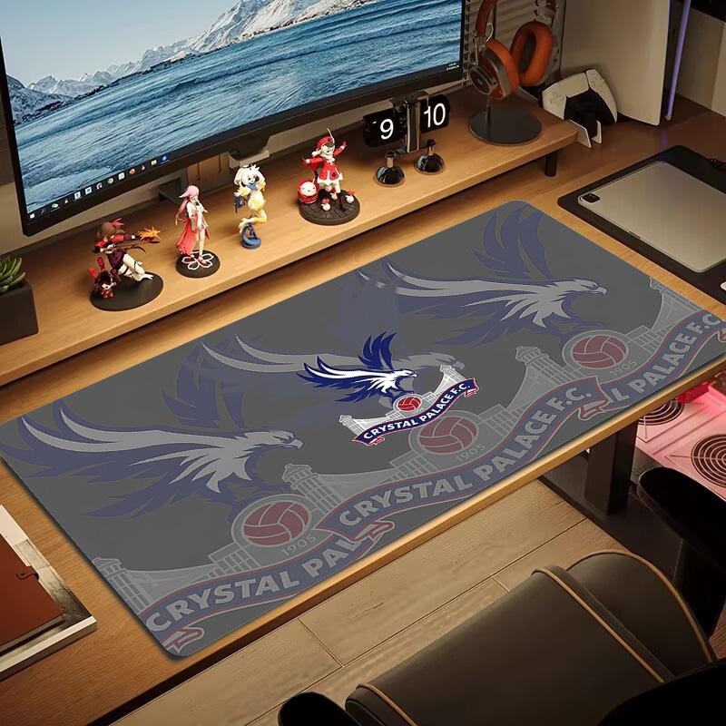 Crystal Palace FC Lace Solid Color Mouse Pad Large Gaming Table Cushion Non-slip Laptop Tablet Big Mousepad XXL Mat Mini PC Playmat With Lock edge