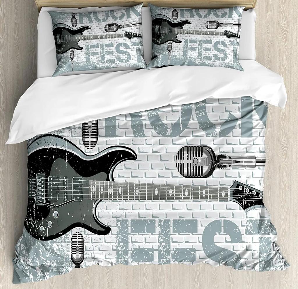 Skull Duvet Cover Set King, Skull Beauty Printed Duvet Cover Set Ride or Die Motor Bedding Set,Corner Tipes Gothic Skull Bedding