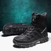 Mens High Top Hiking Boots Outdoor Comfort Collision Prevention Stable Mountain Walking Workwear Boots Anti Slip Climbing Shoes