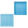 Square Plastic Note Holder with 5 Templates Desk Organizer for Lists Notes Mobile Phone Stand Efficient Organizatio Tool for Office School Home