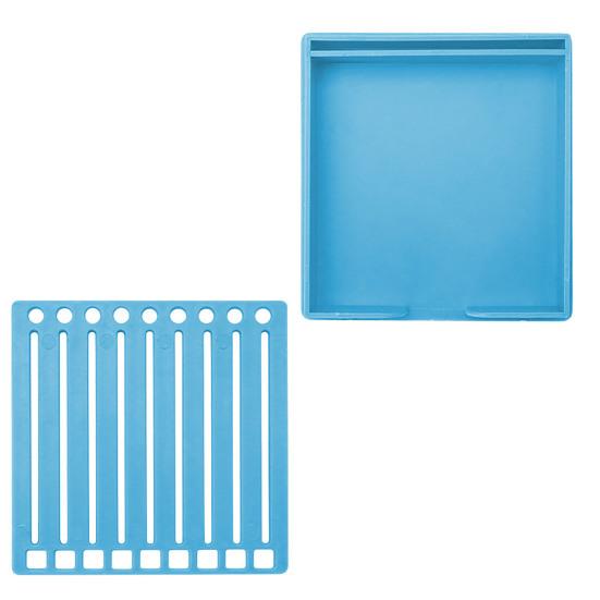 Square Plastic Note Holder with 5 Templates Desk Organizer for Lists Notes Mobile Phone Stand Efficient Organizatio Tool for Office School Home