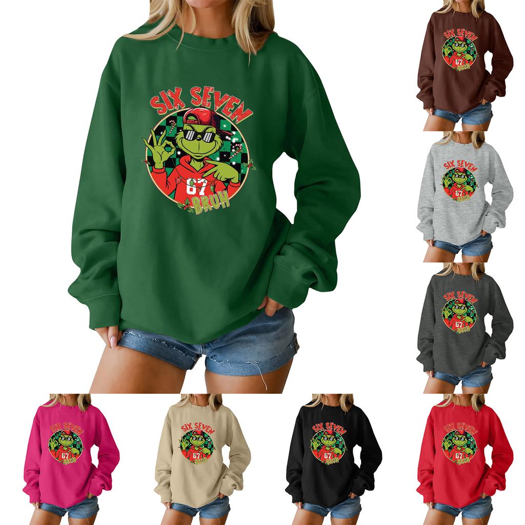 Christmas T-Shirts And Sweatshirts, Women'S Sweatshirts, Long-Sleeved Pullover Sweatshirts, Women'S Long-Sleeved Tops