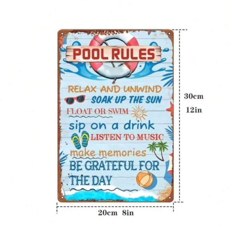 Decorative Metal Wall Sign 20x30cm Tin Sign Vintage Art
