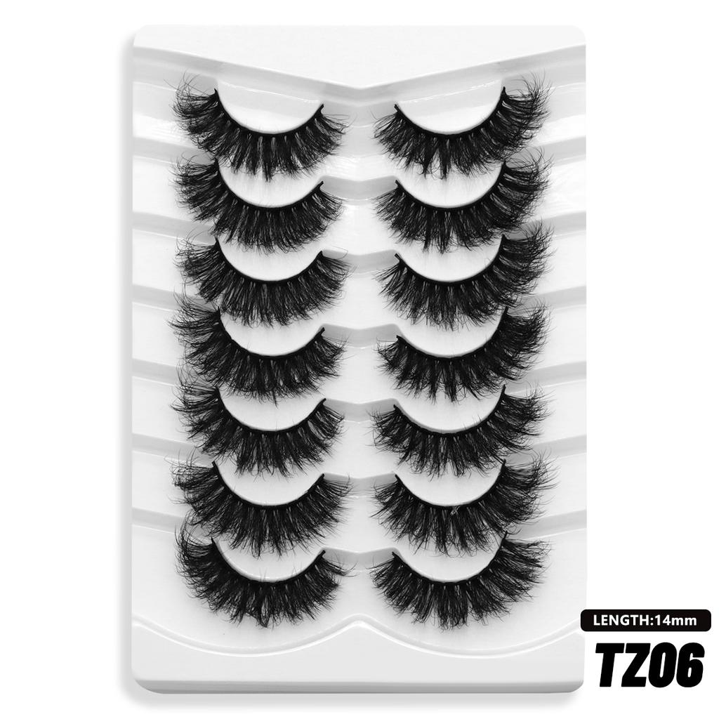 Fluffy Mink Lashes 5/7 Pairs Eyelashes Faux Mink Eyelashes Long Lasting Dramatic Volume Lashes Extension Thick Long