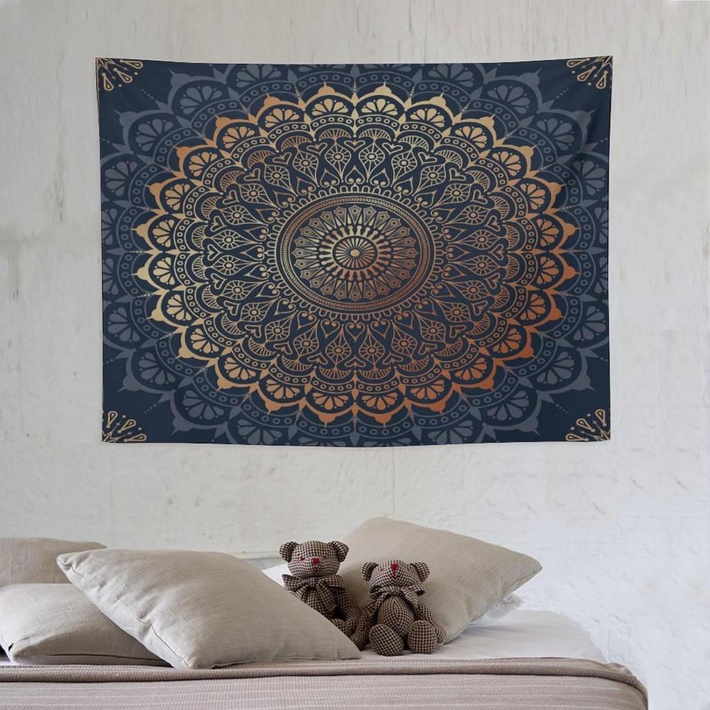 Vintage Bohemian Tapestry Wall Hanging Colorful Mandala Indian Pattern Tapestries Home Decor for Living Room Bedroom Apartment