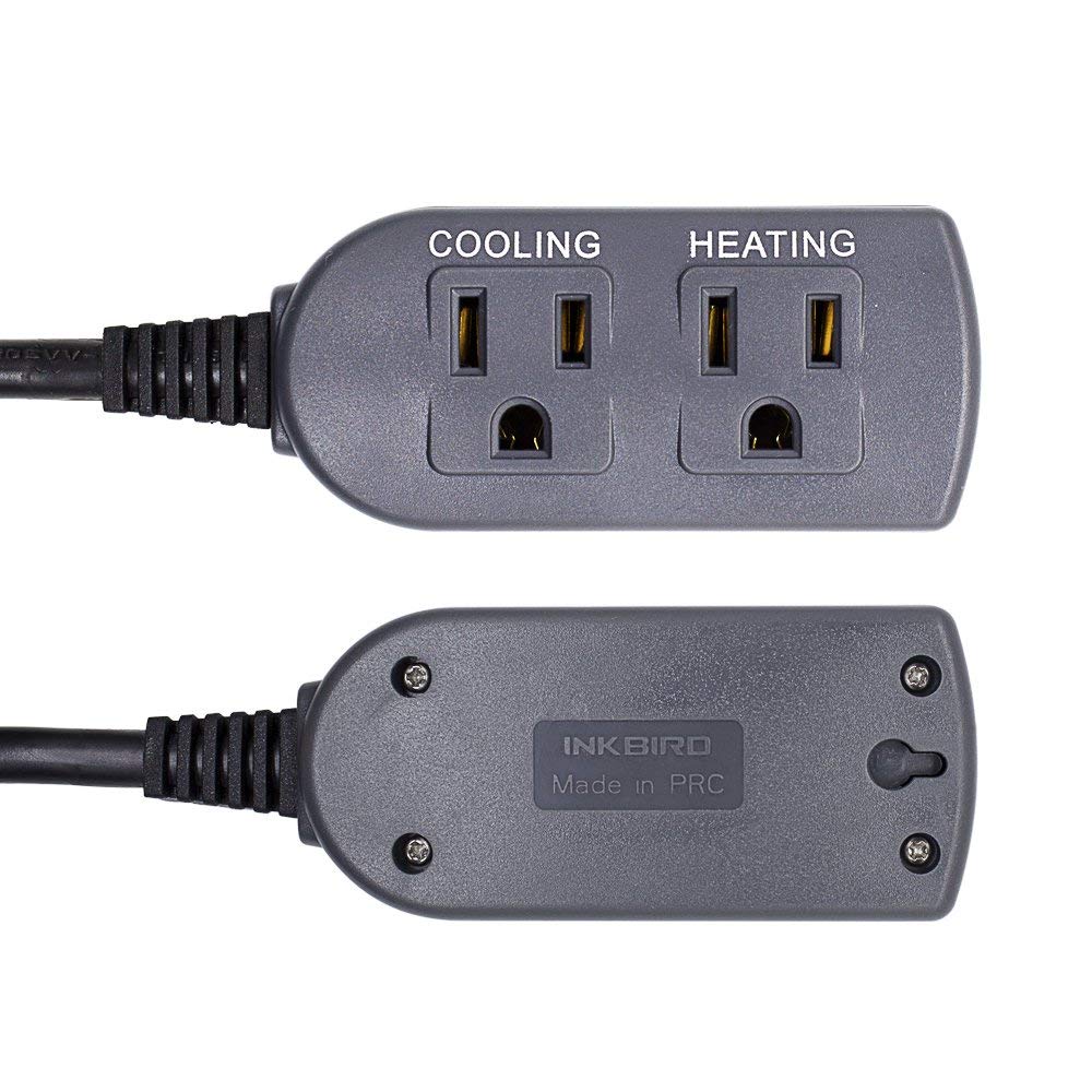 Inkbird Temperature Controller Temperature Digital Temperature Temperature Thermocontroller for 110V 10A Thermostat, Control, Heating/Cooling, 2-Stage