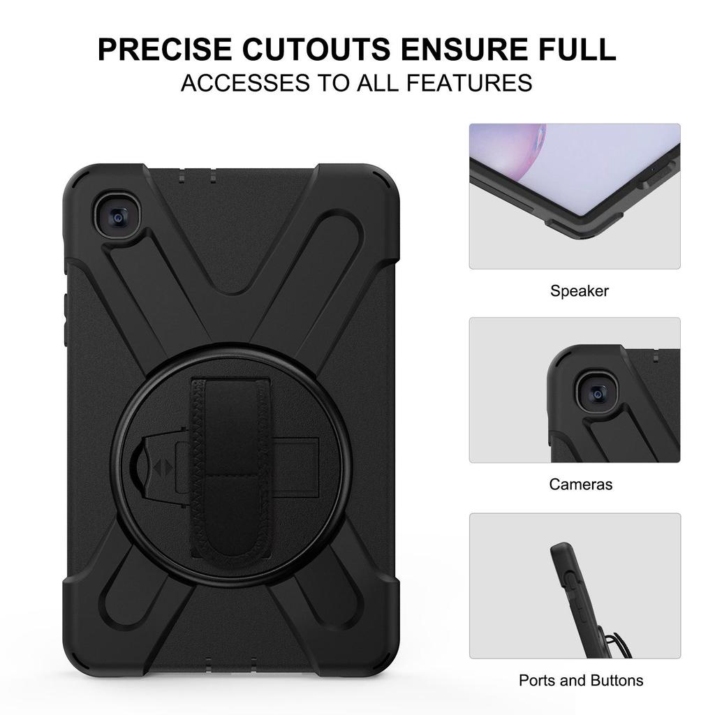 8,4" T307 Anti-Drop-Tablet-Schutzhülle mit drehbarer Halterung – handliches, verbiegungssicheres Design