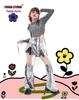 Girls' Sparkly Jazz Dance Long-Sleeve Outfit: Fashionable Street Dance T-shirt & Pants Set