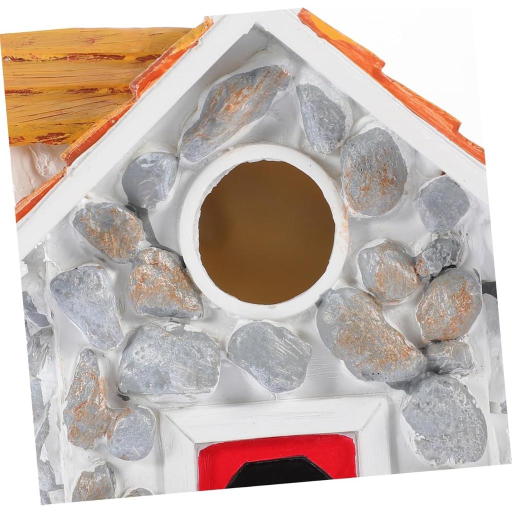 Stabiles Harz-Vogelhaus für Außendekoration Wetter Gartenvogelnest mit stilvollem Design Vogelnestdekoration für Hinterhof und Garten