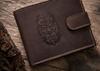 Men's leather wallet N992L-CHM-DOG-2-BL BROWN