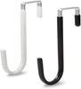 Door Door Stainless for Closets and Kitchen Set of 4 Hanger, Hook, Steel, Doors, (Black)