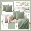Fine Stripe Corduroy Throw Pillow Cover For Living Room Sofa