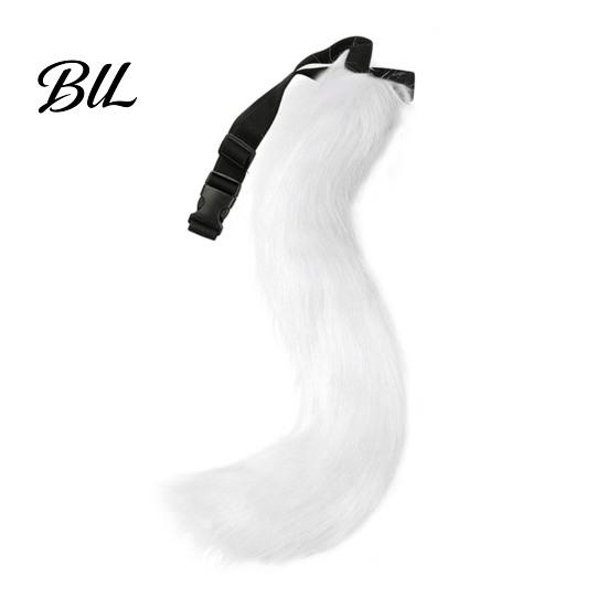 Halloween Beast Girl Outfit Plush Fox Cosplay Mask, Fluffy Tail, Costumes Props, Fuzzy Anime Costume Accessories Mask for Party Convention And