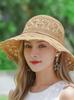 Korean Version New Straw Hat Summer Sun Hat Sun Protection Wave Sun Hat Beach Cool Hat Women's Hat Beach Hats