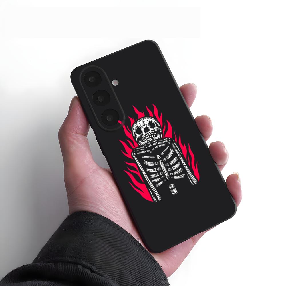 Spooky Skull Patterns Phone Case For Samsung A25 A13 A33 5G A54 A36 A35 A56 A52 A14 Shockproof Soft Cover