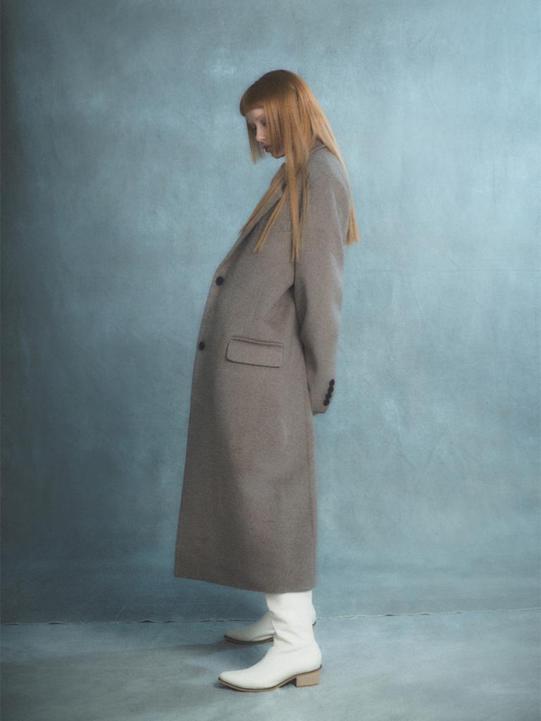 Rennesmia Oversized Long Coat_Beige