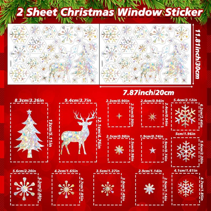 

Рождественские наклейки на окна Веселое рождественское украшение для дома 2024 Наклейка на окно Рождественский орнамент Навидад Натал Подарок на Новый год 2025