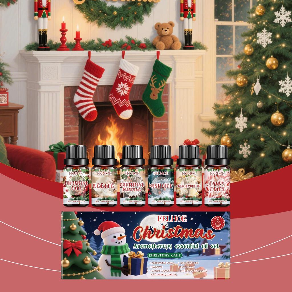 EELHOE Christmas Essential Oil Gift Set Long Lasting Home Fragrance Relaxing Aromatherapy Oil Set