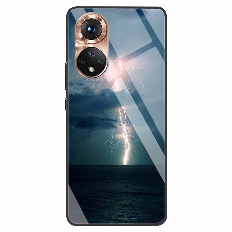 Luxury Case for Huawei Honor 50 Cover Tempered Glass Cover for Huawei Honor 50 Phone Case Honor50 6.57" Coque Bag Fashion Bumper
