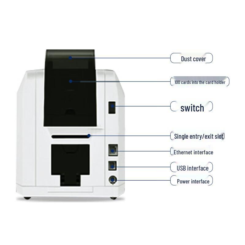 Ezscan EC230 Single-Sided PVC Card Printer CN plug (adapter included)