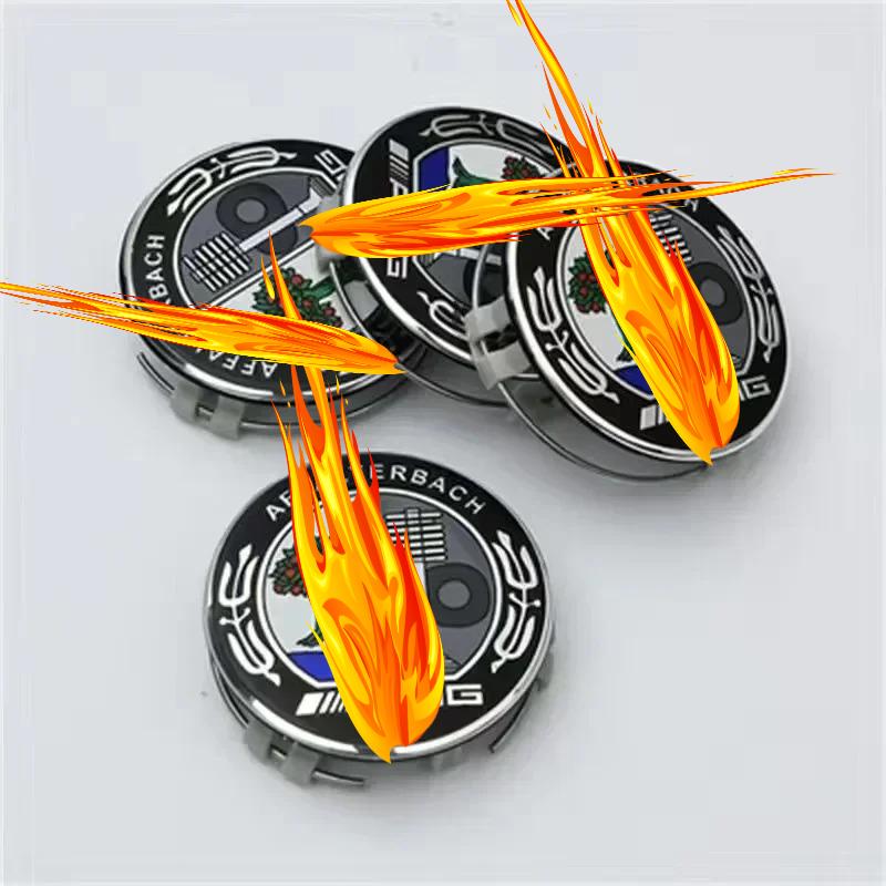 75mm 4 Stück Auto Radnabenabdeckung Emblem Abdeckung passend für Mercedes Benz modifiziertes Zubehör w204 w211 w205 W212 AMG w203