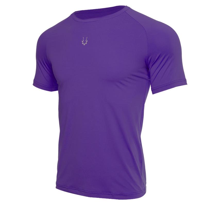 

Мужская быстросохнущая светоотражающая футболка для бега - Круглый вырез, короткий рукав, летняя одежда для фитнеса M (Height: 165-175, Weight: 110-130)