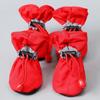 4Pcs Anti-Slip Pet Dog Shoes Waterproof Adjustable Drawstring Dog Booties Does Not Fall Off Wear-Resistant Anti-slip Rain Boots