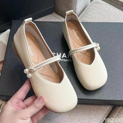 Temperament Square Toe Single Shoes for Women In Spring Gentle Versatile Simple Comfortable Low Heeled Shoes for Ladies