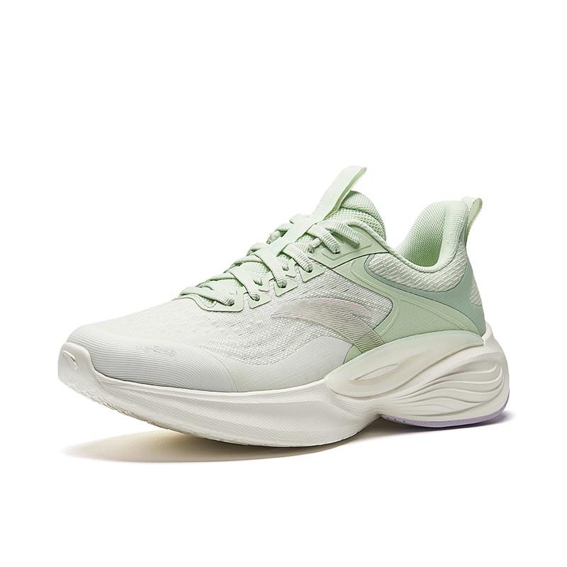 Anta Lingyun Comfortable Versatile Trendy Non-Slip Breathable Low-Top Casual Running Shoes Women Sneaker White Green 922525502-3
