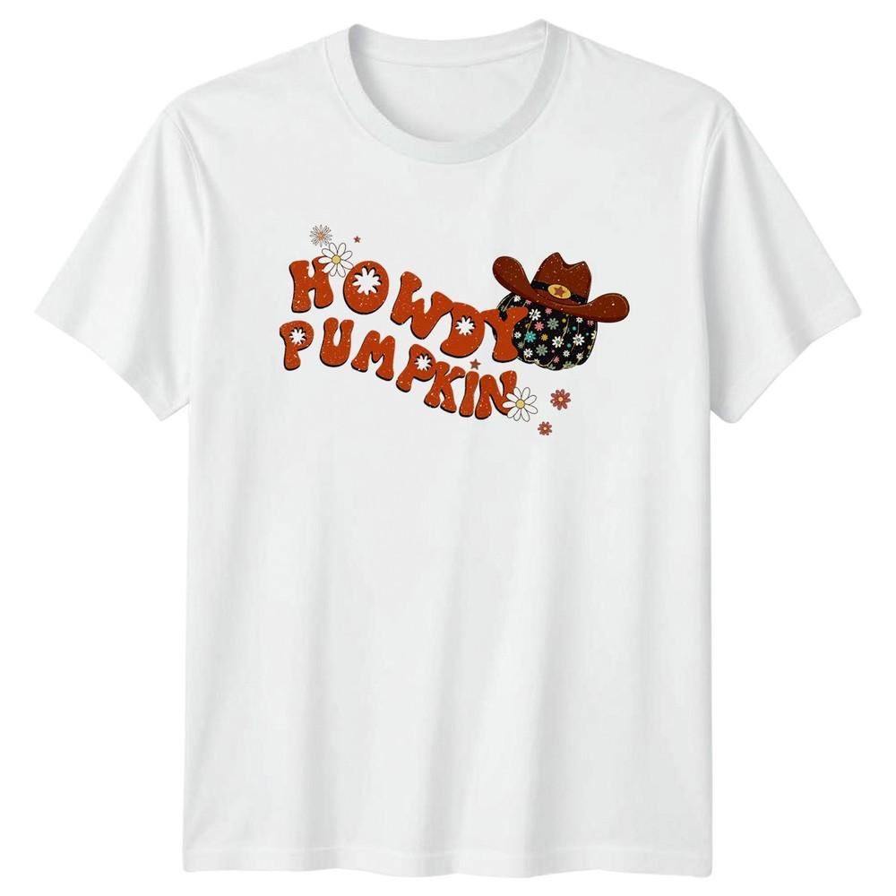 Howdy Pumpkin Unisexs TShirt Western Halloween Halloween Gift For Her S