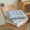 4cm Thickness Seat Cushion Grid Stripes Pattern Sofa Cushion Breathable Stool Cushion  Home Office